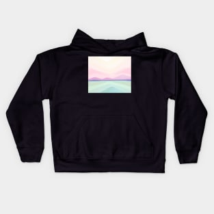 Copy of Green Waldorf landscape poster Kids Hoodie